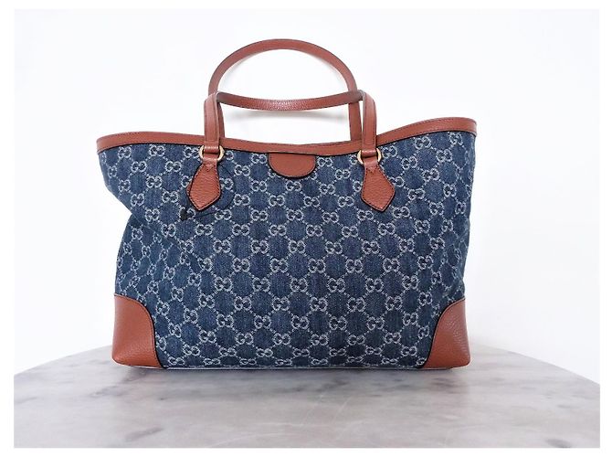 GUCCI Borsa Cabas Ophidia Denim - vista 3