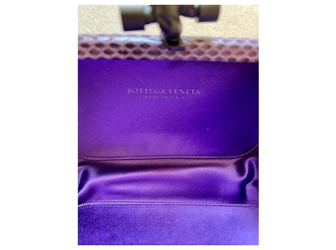 Clutch Bottega Veneta Silk Knot de seda roxa Roxo - vista 10