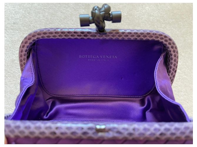 Clutch Bottega Veneta Silk Knot de seda roxa Roxo - vista 9