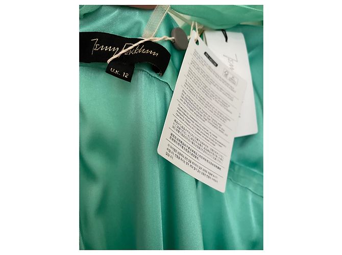 Jenny Packham Kleid aus grüner Seide Größe 12 UK - Ansicht 8