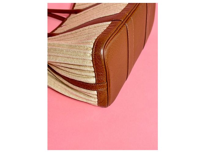 Rara misura PM Hermès Garden Party vintage 30 cm Caramello - vista 3