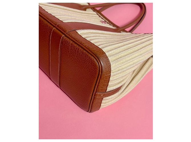 Rara misura PM Hermès Garden Party vintage 30 cm Caramello - vista 4