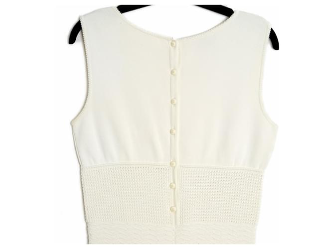 Chanel punto de algodón blanco38 Blanco roto - vista 4