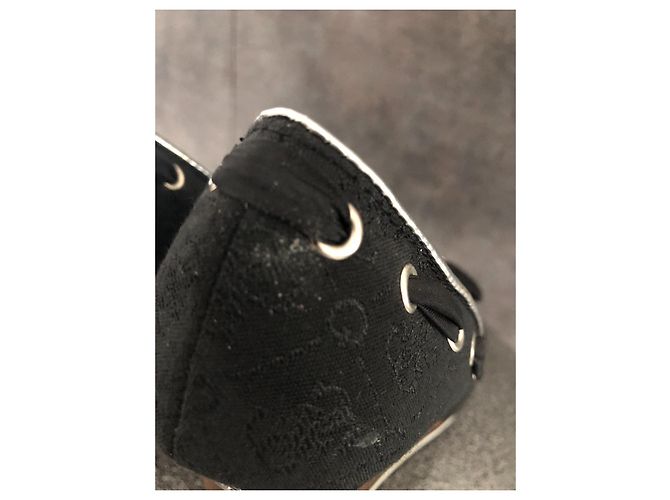 Zeppe Guess nere con punta aperta e tacco in legno Nero - vista 6