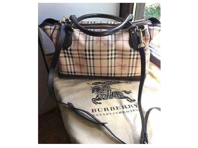 Burberry Check Leder Reisetasche - Ansicht 4