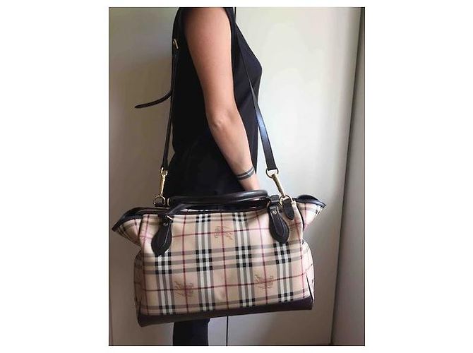 Burberry Check Leder Reisetasche - Ansicht 5