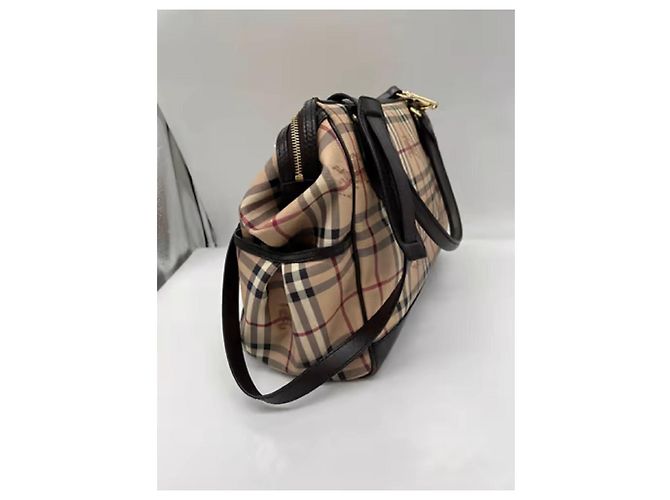 Burberry Check Leder Reisetasche - Ansicht 6