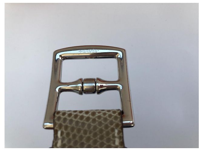 Hermès pulseira de estribo Hermes Bege - vista 5