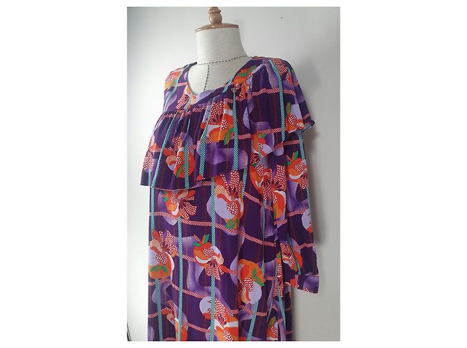 Vestido de viscosa morado & Other Stories Multicolor Púrpura - vista 2