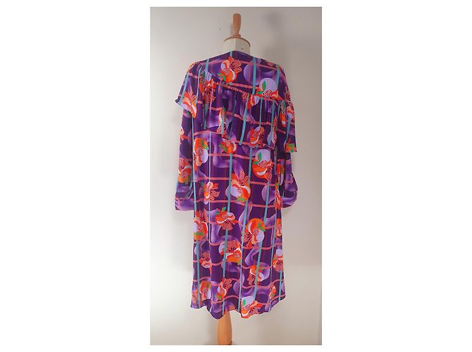 Vestido de viscosa morado & Other Stories Multicolor Púrpura - vista 3