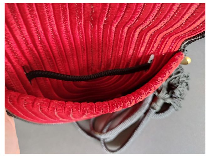 Bolso Yves Saint Laurent de seda tejida roja - vista 7
