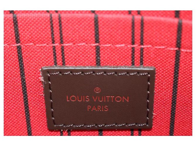Louis Vuitton Damier Ebene Neverfull Pochette MM oder GM Wristlet Pouch - Ansicht 11