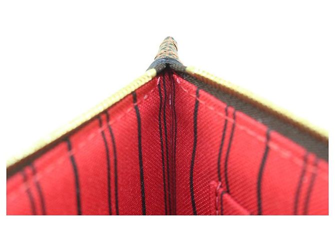 Louis Vuitton Damier Ebene Neverfull Pochette MM oder GM Wristlet Pouch - Ansicht 3