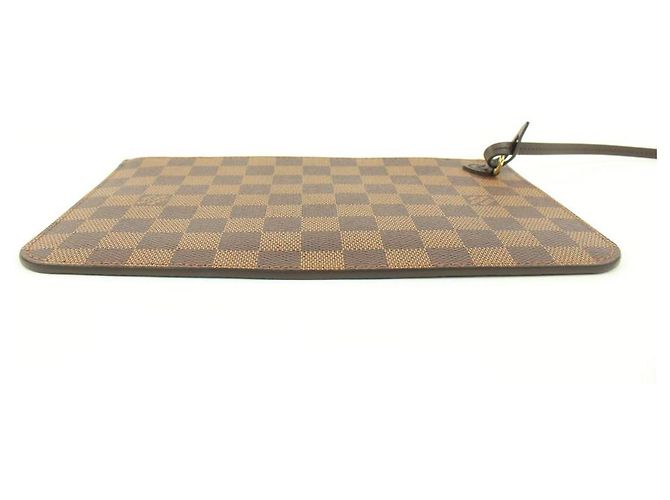 Louis Vuitton Damier Ebene Neverfull Pochette MM oder GM Wristlet Pouch - Ansicht 7