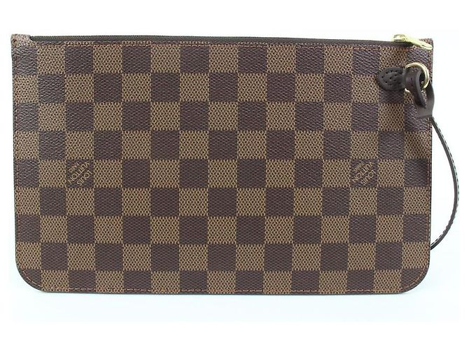 Louis Vuitton Damier Ebene Neverfull Pochette MM oder GM Wristlet Pouch - Ansicht 8