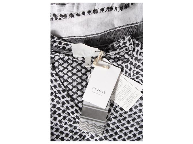 Vestido de algodón negro y blanco Cecilie Copenhagen S - vista 3