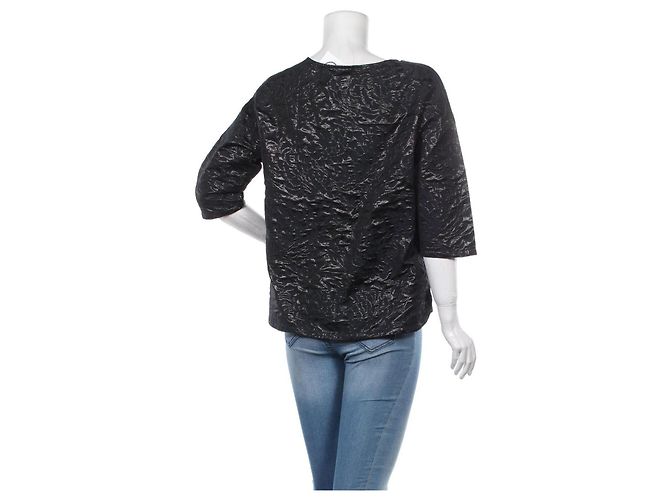 Top 0039 Azul Negro Algodón Poliéster M - vista 2