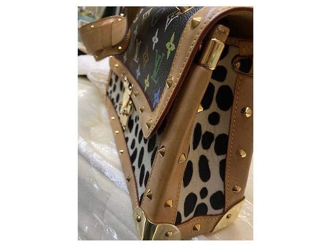 Louis Vuitton 2003 gebrauchte mehrfarbige dalmatinische Tasche Schwarz - Ansicht 3