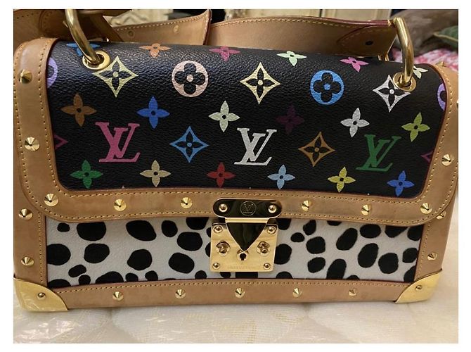 Louis Vuitton 2003 gebrauchte mehrfarbige dalmatinische Tasche Schwarz - Ansicht 4