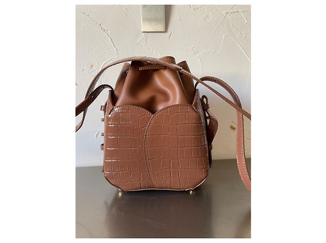 Autre Marque SENREVE Mini Flower Tasche aus Leder Haselnuss - Ansicht 2