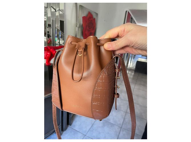 Autre Marque SENREVE Mini Flower Tasche aus Leder Haselnuss - Ansicht 3