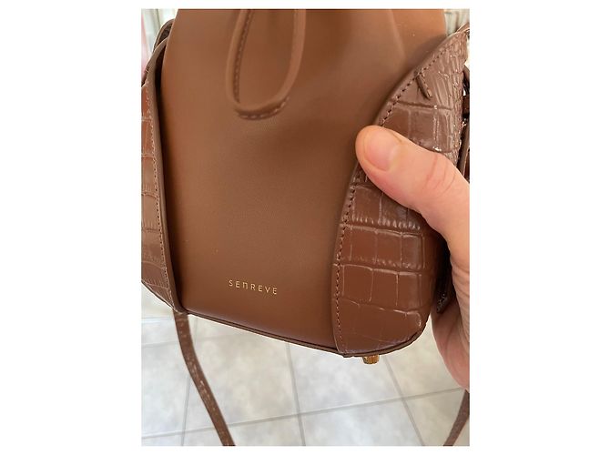 Autre Marque SENREVE Mini Flower Tasche aus Leder Haselnuss - Ansicht 4