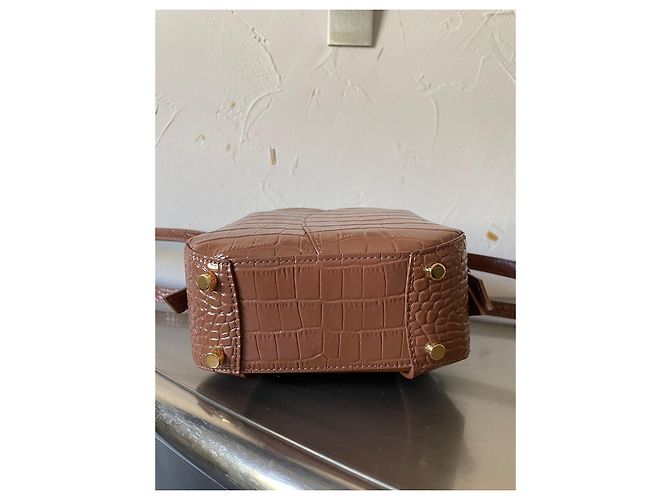Autre Marque SENREVE Mini Flower Tasche aus Leder Haselnuss - Ansicht 7