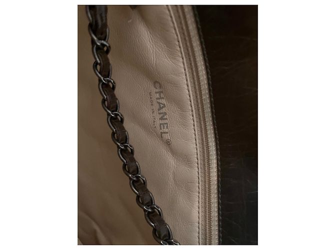 Borsa Chanel Boy in pelle marrone - vista 5