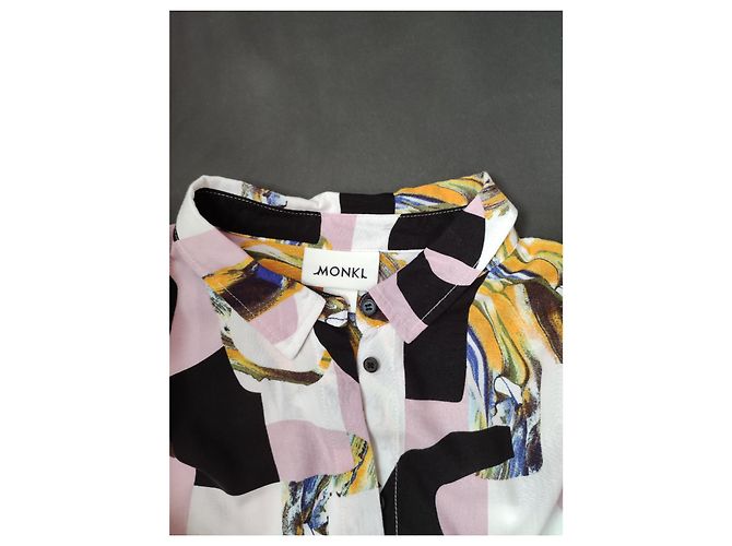 Monki Oversize Hemd Viscose Mehrfarbig Mehrfarben - Ansicht 4