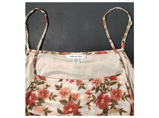 Autre Marque Vestido American Eagle de algodón con bordado floral Multicolor - vista 3