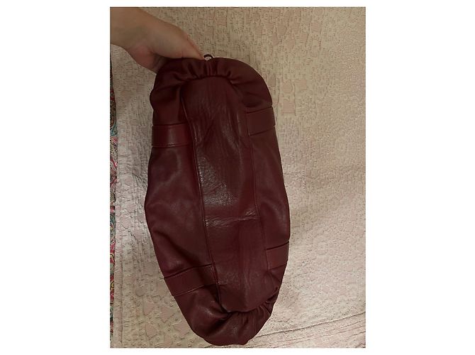 Borsa a mano Gerard Darel 24h in pelle rosso bordeaux Bordò - vista 3