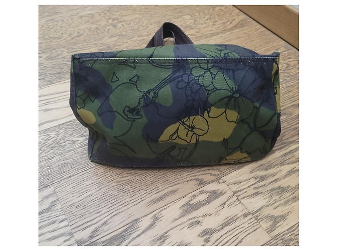 Miu Miu borsa tote bag floreale Marrone Verde Giallo - vista 5