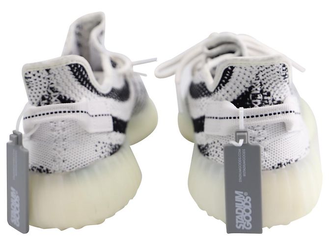 Autre Marque ADIDAS YEZY BOOST 350 V2 Sneakers Zebra in Cotone Bianco - vista 3