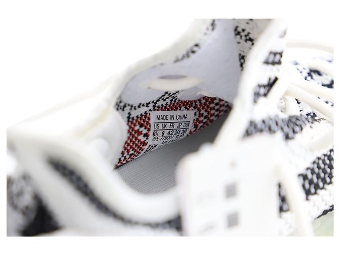 Autre Marque ADIDAS YEZY BOOST 350 V2 Sneakers Zebra in Cotone Bianco - vista 7