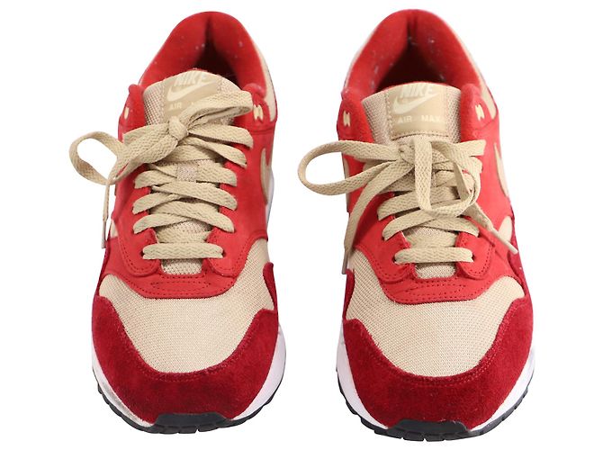 Nike Air Max 1 Pacchetto Curry in Nylon Rosso - vista 2
