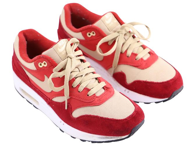 Nike Air Max 1 Pacchetto Curry in Nylon Rosso - vista 5