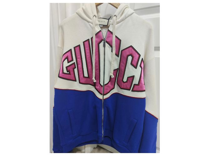 Felpa con zip Gucci Ricamato in Raso - vista 10