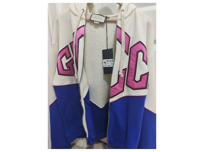 Felpa con zip Gucci Ricamato in Raso - vista 7