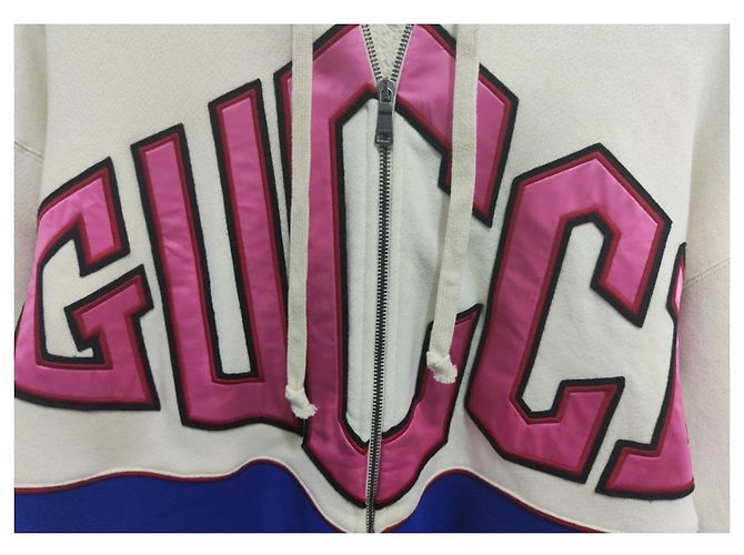 Felpa con zip Gucci Ricamato in Raso - vista 8