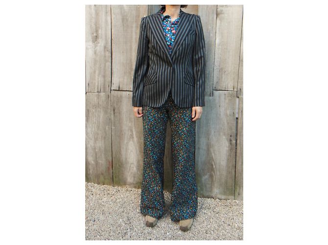 Jacke Christian Dior Boutique t 36 Schwarz Grau - Ansicht 2