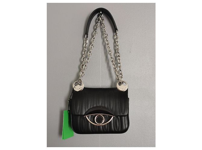 Mini borsa a mano Kenzo Tali in pelle d'agnello nera trapuntata Nero Silver hardware - vista 16