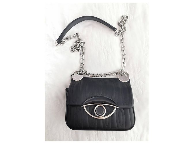 Mini borsa a mano Kenzo Tali in pelle d'agnello nera trapuntata Nero Silver hardware - vista 17