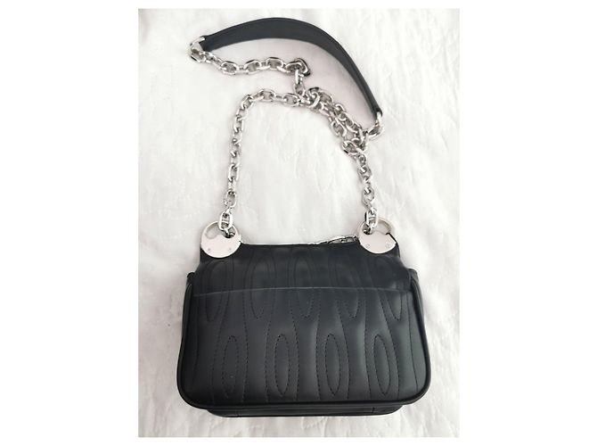 Mini borsa a mano Kenzo Tali in pelle d'agnello nera trapuntata Nero Silver hardware - vista 18
