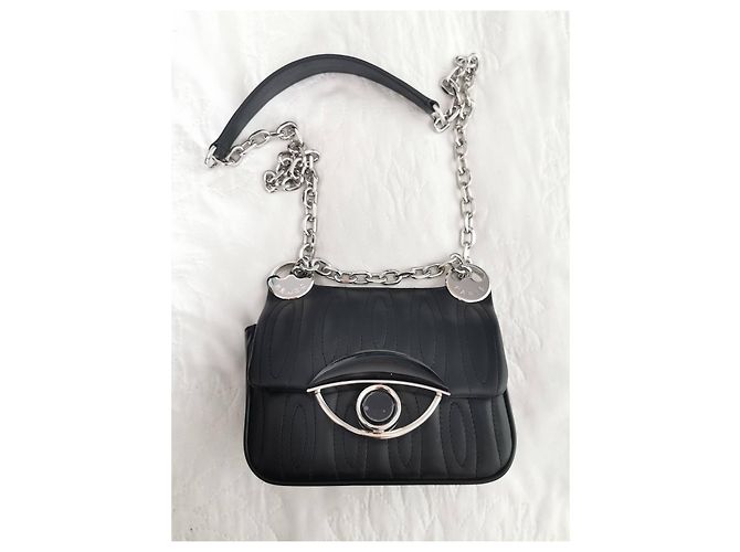 Mini borsa a mano Kenzo Tali in pelle d'agnello nera trapuntata Nero Silver hardware - vista 2
