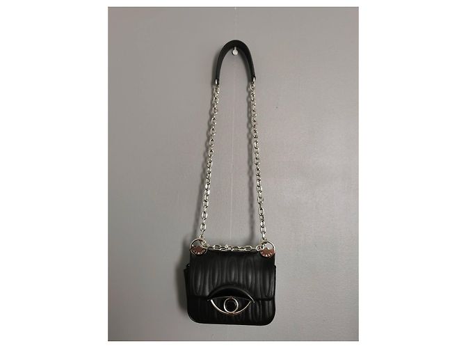 Mini borsa a mano Kenzo Tali in pelle d'agnello nera trapuntata Nero Silver hardware - vista 3