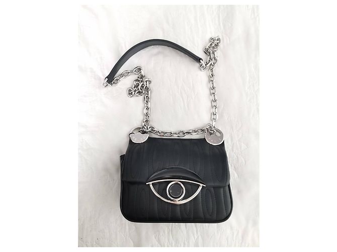 Mini borsa a mano Kenzo Tali in pelle d'agnello nera trapuntata Nero Silver hardware - vista 6