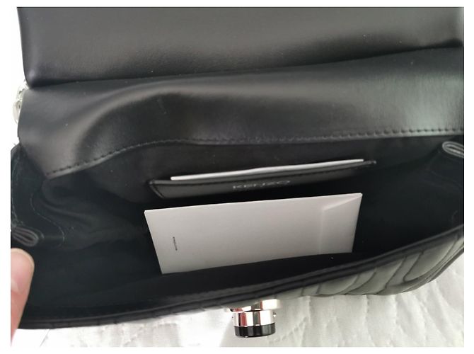 Mini borsa a mano Kenzo Tali in pelle d'agnello nera trapuntata Nero Silver hardware - vista 9