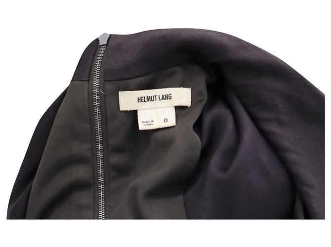 Vestido de crepé con cinturón asimétrico de Helmut Lang en poliéster marrón Castaño - vista 3