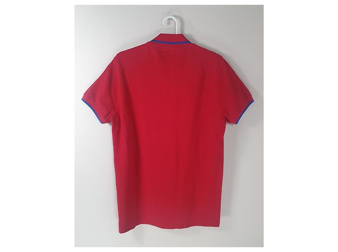 Polo Kenzo a righe rosse e blu in cotone Rosso - vista 3