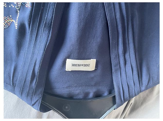 Zadig & Voltaire Strass Denken Sie daran, Kleid Blau - Ansicht 3